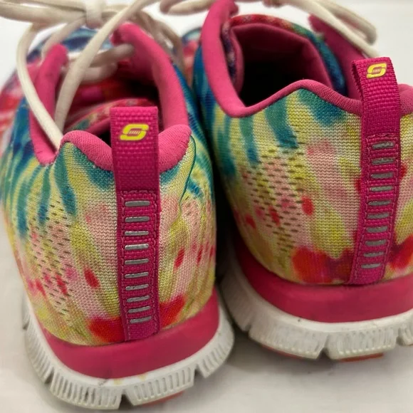 SKETCH-KNIT Women's Sneakers Sz 9 memory foam multi-color EUC - Picture 2 of 9